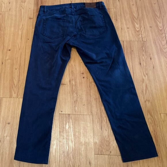 Hackett London Bespoke Navy Blue Men Pants Size 36R Button Fly 5 Pocket layout - Picture 3 of 9